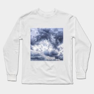 SCENERY 67 - Gray White Cloud Sky Daytime Cumulus Meteorological Long Sleeve T-Shirt